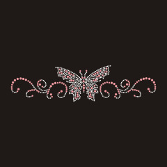 Custom Cute Pink Butterfly Bling Rhinestone