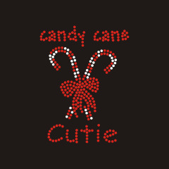 Bling Rhinestone Candy Cane Crystal design