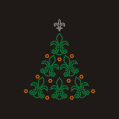 Bling Rhinestone Christmas Tree Design
