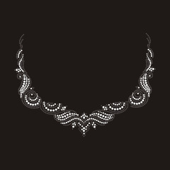 Bling Crystal Collar Rhinestone Transfer design