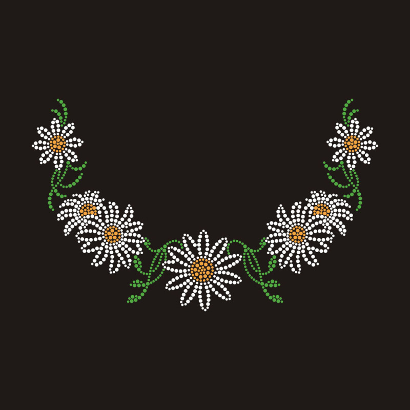 Daisies Neckline Flower Collar Rhinestone Transfer design