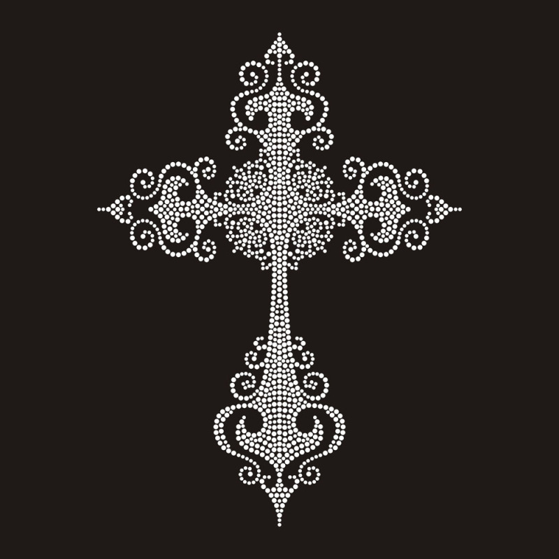 Bling Clear Cross Rhinestone Transfer Design Uniflying