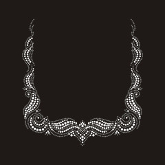 Bling Crystal Collar Rhinestone Transfer design Uniflying