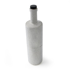 DIY Tall Glass bottle Rhinestone sticker