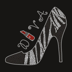 black red girls shoe