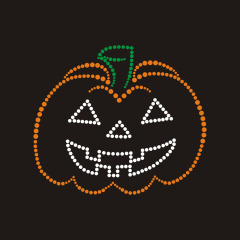 Halloween pumpkins rhinestone design