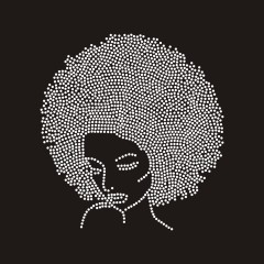 lady design rhinestone transfer