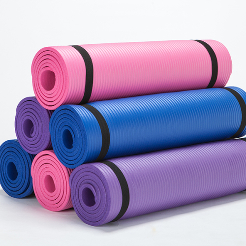 Wholesale Pure Fitness Deluxe Non-Slip Exercise/Fitness Mat with Carrying Strap NBR Yoga Mat
