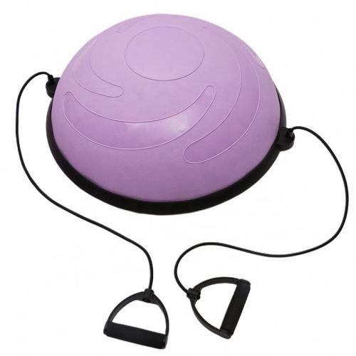 Wholesale Yoga Half balls Pilates Exercise Ball Gym Equipment PVC Stability Half Balls With Handles Fitness Accessories Factory
