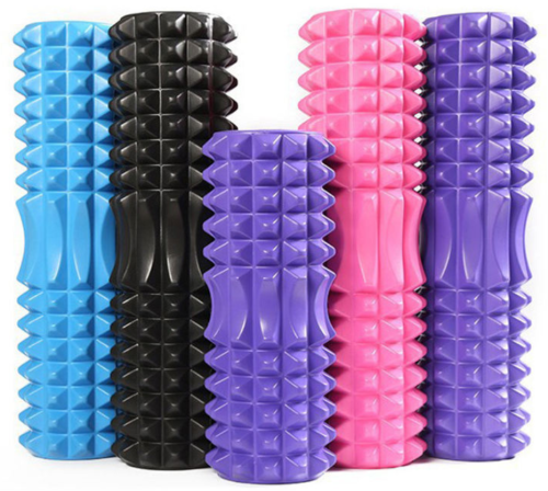 Haiteng Factory Hot Sale Massage Fitness Hollow Yoga Column High Density EVA Customised Foam Roller Wholesale For Exercise