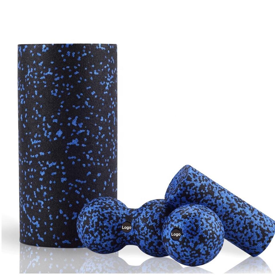 Hollow Column EPP Foam Roller Set Exercise Back Roller Foam for Legs and Shoulder Physical Therapy Calf Foam Roller Set for Back Pain Soft Full Body Roller with Peanut Rolling Ball for Muscle Deep Tissue Massage