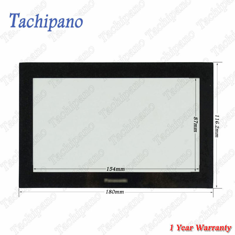Touch screen panel glass for Panasonic GT707 AIG707WCL1G2 with Protective film overlay