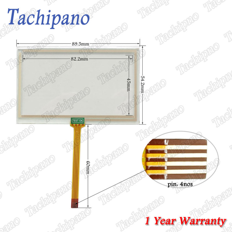 Touch screen panel glass for Panasonic Display GT01 AIGT0032B AIGT0032B1 with Protective film overlay