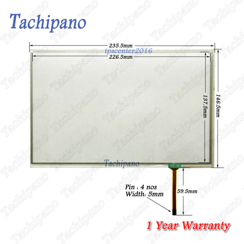 Touch screen panel glass for Fuji Monitouch TS1101i TS1100Li with Protective film overlay