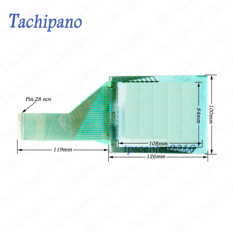 Touch screen panel glass for Patlite GH-505-50K GH-505H-50K with Protective film overlay