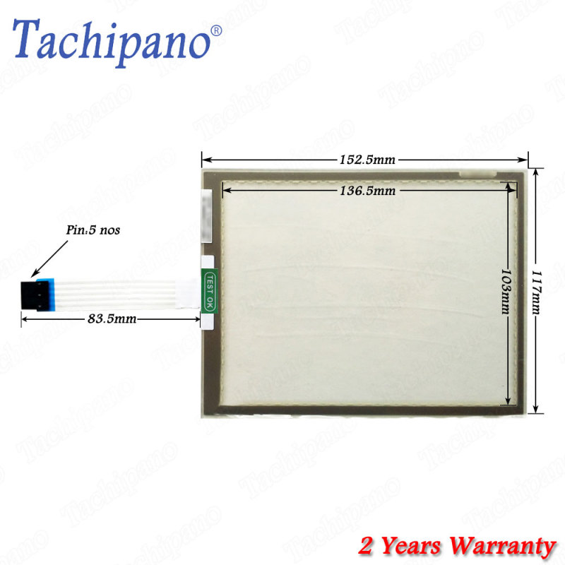 Touch screen panel glass for B&R Mobile Panel MP50 5MP050.0653-01 5MP050-0653-01