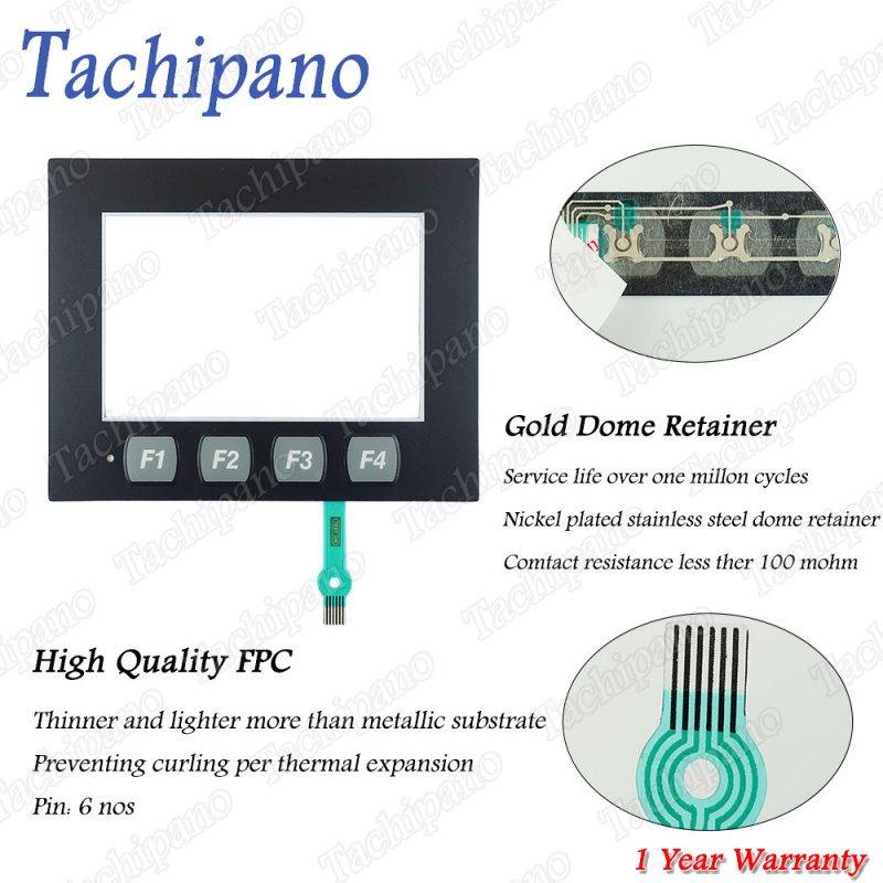 Touch screen panel glass for AB 2711R-T4T PanelView 800 with Membrane keypad switch keyboard