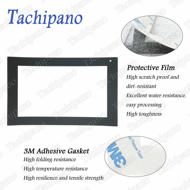 Touch screen panel glass for 2711R-T7T SER A PanelView 800 with Protective film overlay