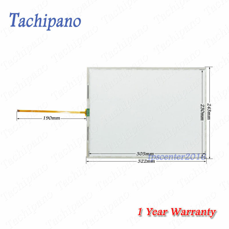 Touch screen panel glass for AB 2711P-T15C22D9P 2711P-T15C22D9P-B with Protective film overlay