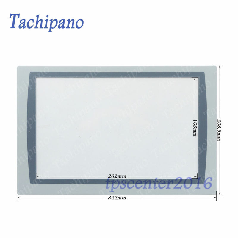 Touch screen panel glass for AB 2711P-T12W22D9P 2711P-T12W22D9P-B 2711P-T12W22D9P B SER B with Protective film overlay