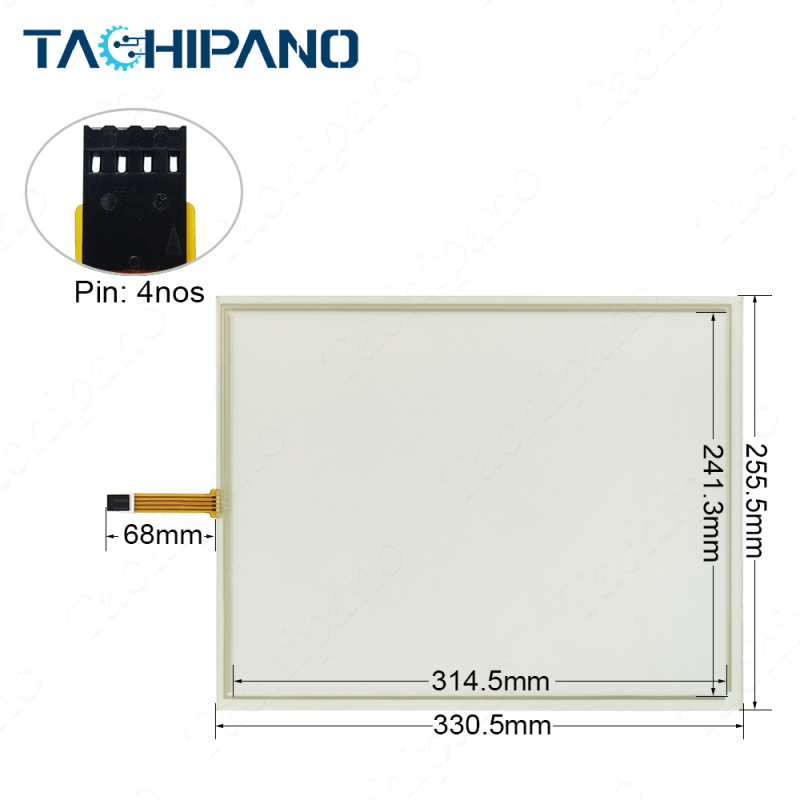 Panel 800 PP865 Touch screen panel glass Panel 800 PP865A +Protective film Overlay