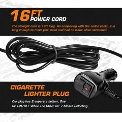 Car Long Row Double-Sided Stick Light Strobe Light Roof Warning Light Emergency Flash Strobe Light Magnet Ceiling Warning Light