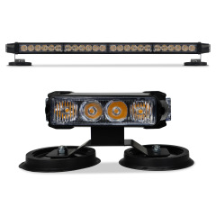 Car Long Row Double-Sided Stick Light Strobe Light Roof Warning Light Emergency Flash Strobe Light Magnet Ceiling Warning Light