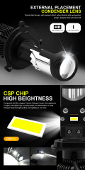 LED Motorcycle Headlight Bulb,8000LM LED 6000K-6500K Waterproof Rate IP67 Class Waterproof Bulb for Motorbike ATVS Car Headlamp