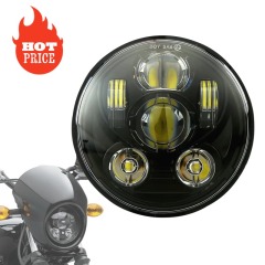 5.75 Inch Motorcycle LED Bulbs 60W Projector Round LED Headlight for Honda/Toyota/Harley