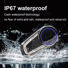 2024 New Design Dual Chip Bluetooth Intercom 10 Riders Conference Intercom at The Same Time Bluetooth Helmet Headset