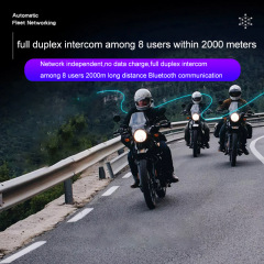 2024 New Design Dual Chip Bluetooth Intercom 10 Riders Conference Intercom at The Same Time Bluetooth Helmet Headset