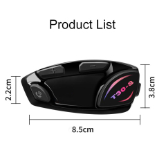 Ghf Wireless Bluetooth Helmet Earphone 5.3 Interphone Helmet Headset for Motorcycle