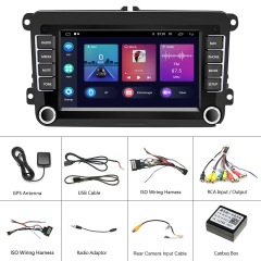 7-Inch Android 12 Car Navigation Touch Screen Wireless Carplay Audio Player for Volkswagen