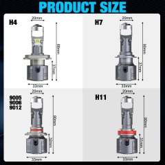 80W Car LED lights 6000k projector lens h4 Led headlight for car / motorcycle / PARA Motocicleta