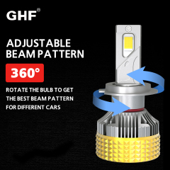 90W super-focus LED headlights reduce energy consumption by half and double the brightness!