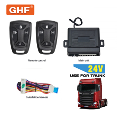24V Universal Truck Keyless Entry System with 2 Remote Controls Central Locking Kit for Heavy Vehicles