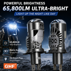 LED H4 Mini Biled Projector Lens 50W 6500K Motorcycles LED Headlight Car LED Projector Lens