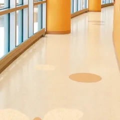 Homogeneous transparent PVC waterproof and non-slip floor
