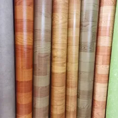 Imitation wood grain glue down PVC flooring