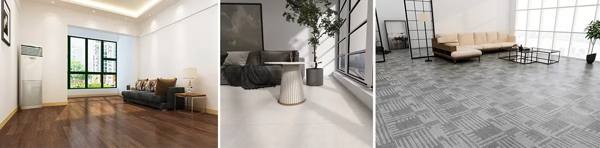 various styles of PVC flooring