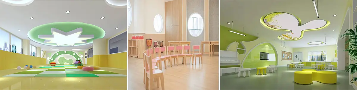 The floor of the kindergarten