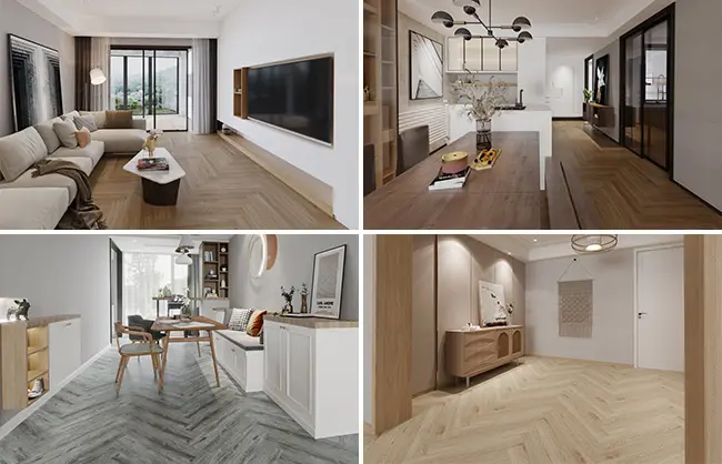SPC herringbone floor
