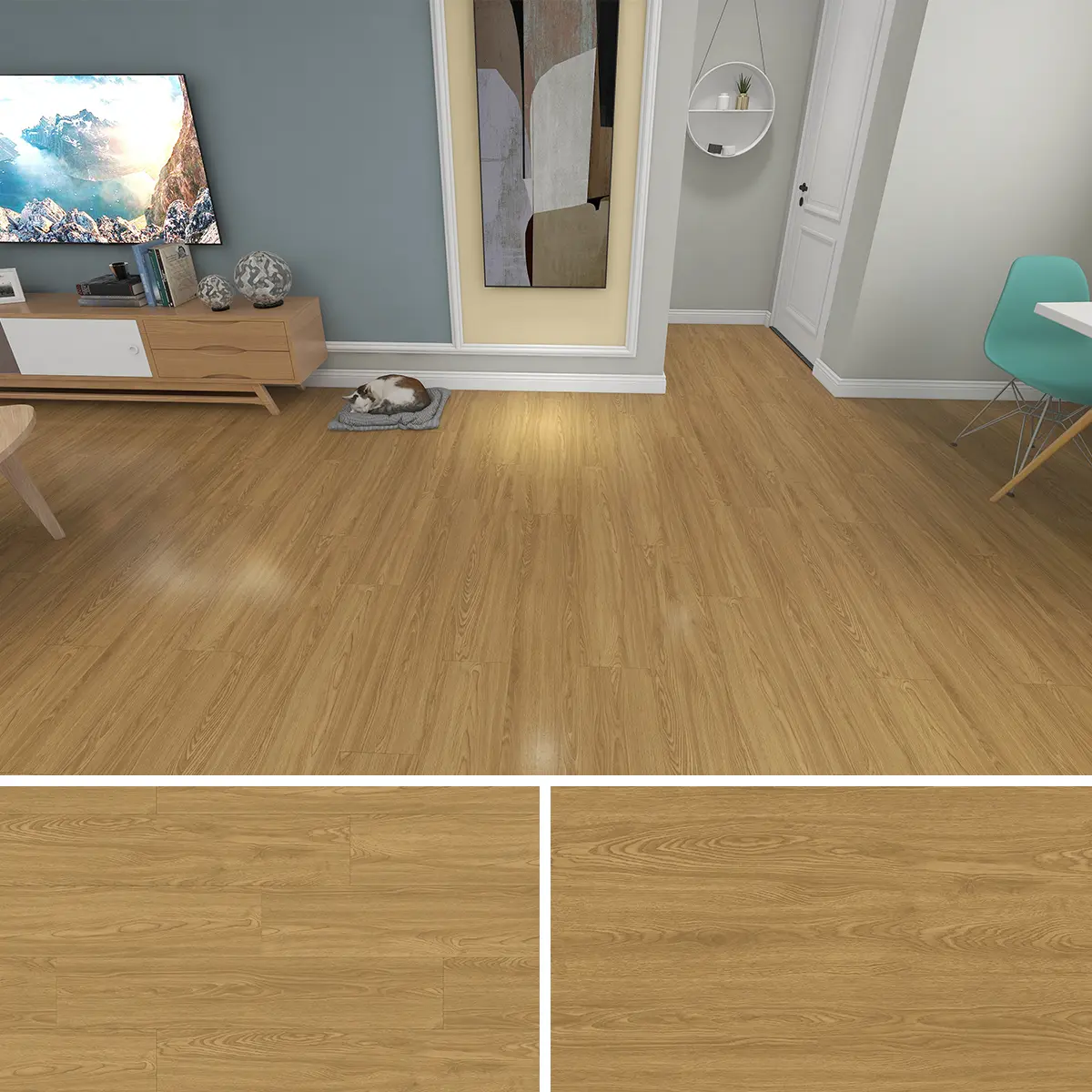 SPC lock floor suitable for large area paving Application