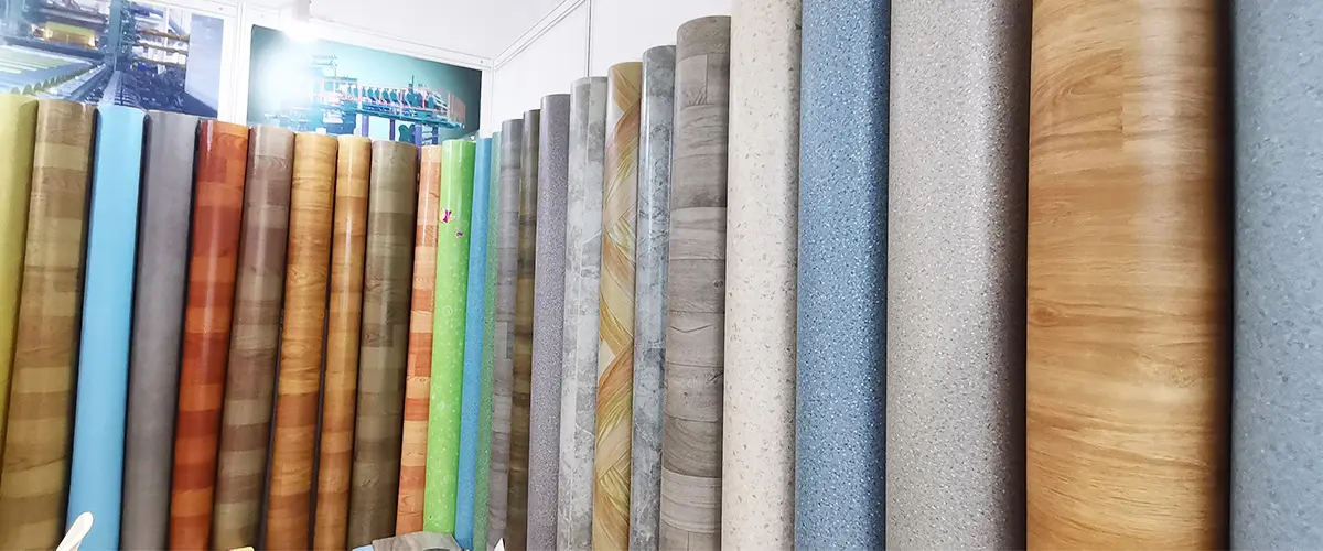 PVC wood grain floor