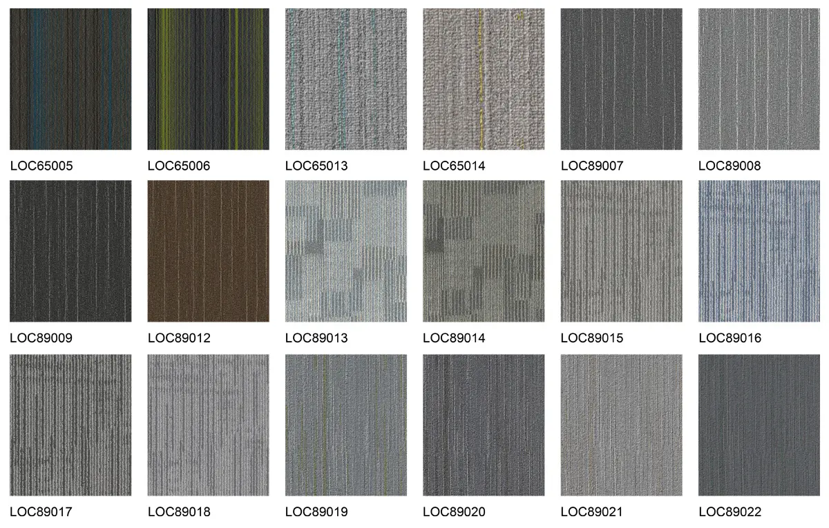 Color del piso de losetas de alfombra LVT