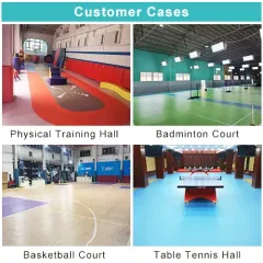 Blue Maple Wood Texture Basketball Court Flooring