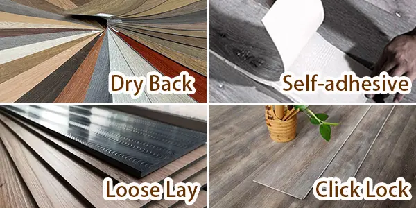 LVT Flooring Product Installation Method Display