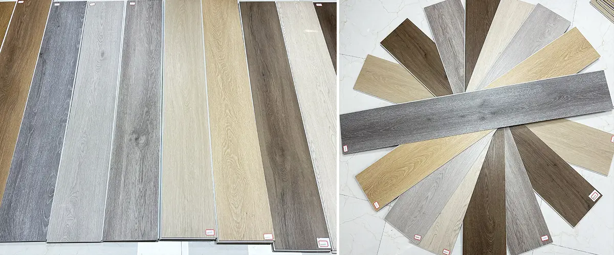 Product display of SPC Flooring