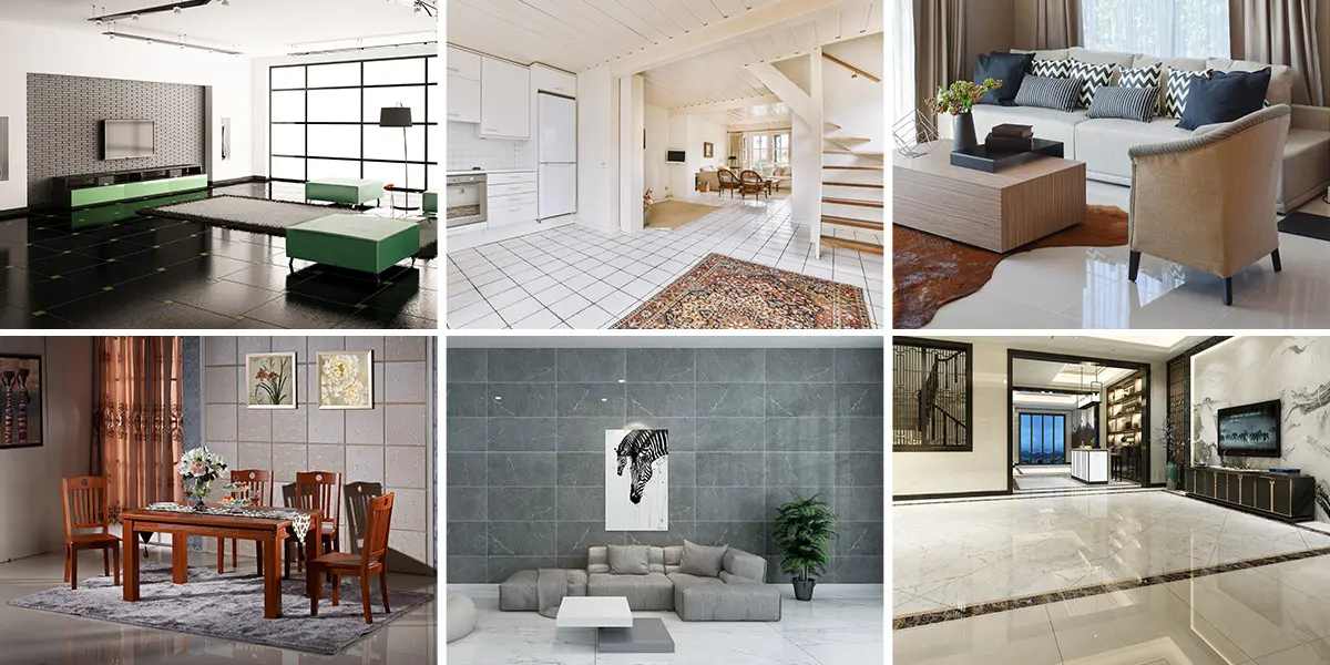 Tiles Living Room Floor