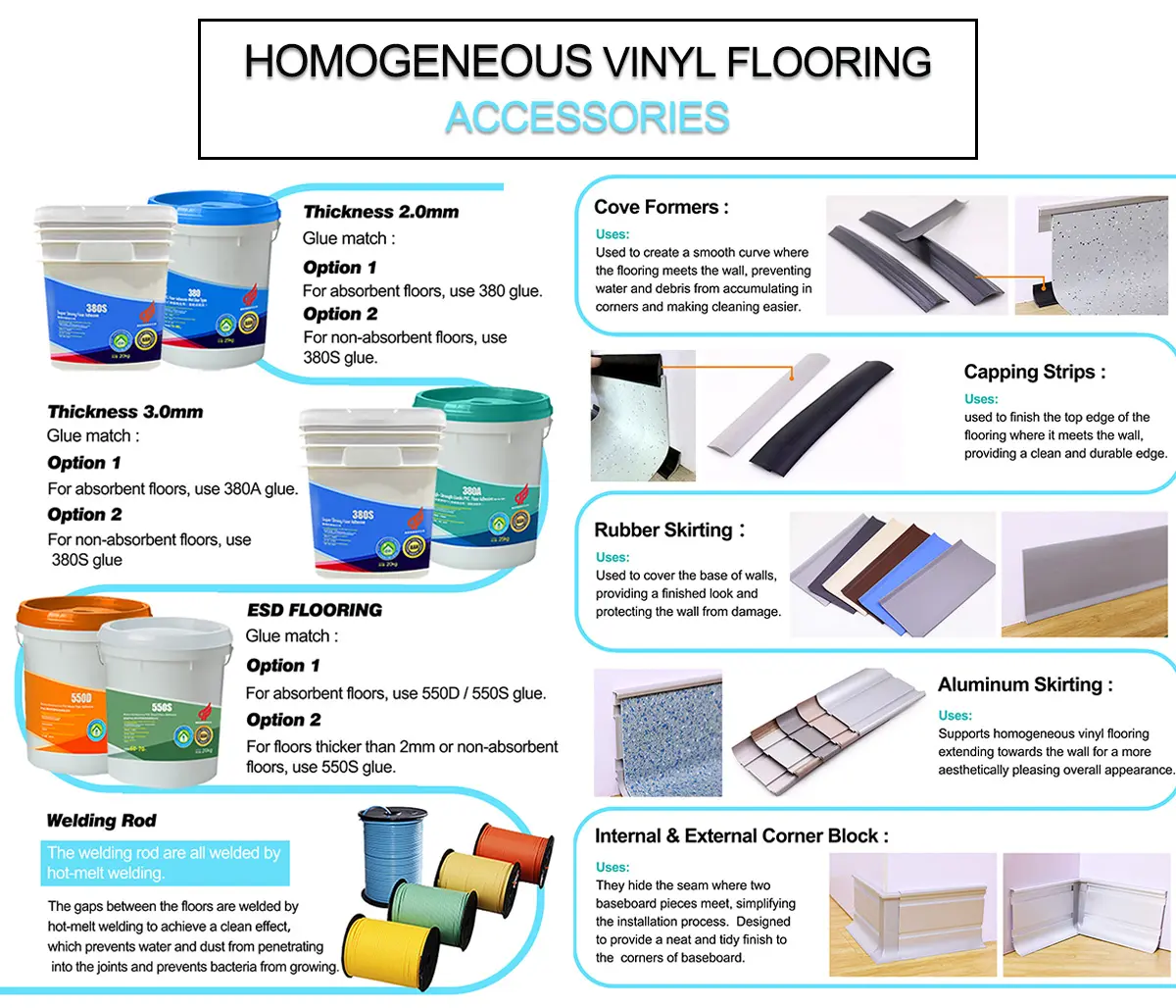 HOMOGENEOUS VINYL FLOORING ACCESSORIES